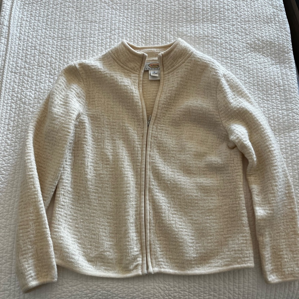 Talbots Cream Textured Blazer